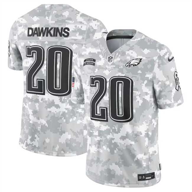Men%27s Philadelphia Eagles #20 Brian Dawkins 2024 Arctic Camo Salute To Service Limited Stitched Jersey Dyin->philadelphia eagles->NFL Jersey